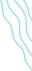 Teal wavy line corner suitable for modern designs, presentations, and web graphics. corner illustration