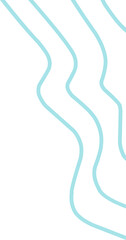 Teal wavy line corner suitable for modern designs, presentations, and web graphics. corner illustration