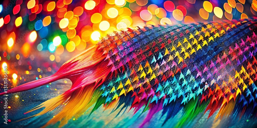 Aufkleber abstract houndstooth background with fluid brushstrokes and bokeh - artistic texture