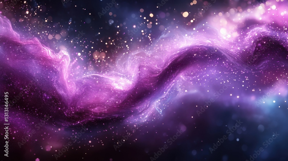 Aufkleber cosmic nebula exploration outer space digital art galactic environment abstract viewpoint mystical c