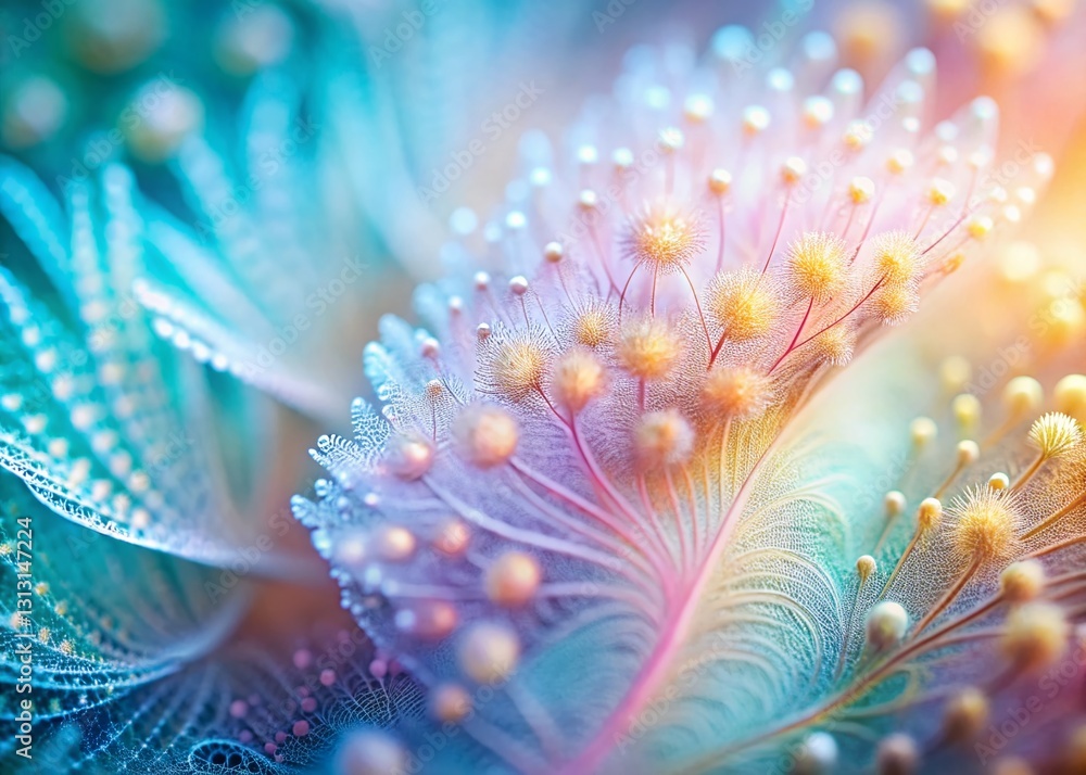 Poster abstract macro photography: delicate textured pattern, close-up botanical art