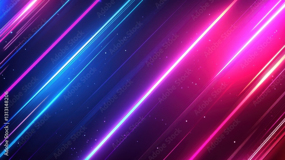 Poster dynamic light trails in vivid colors creating a futuristic and creative visual experience