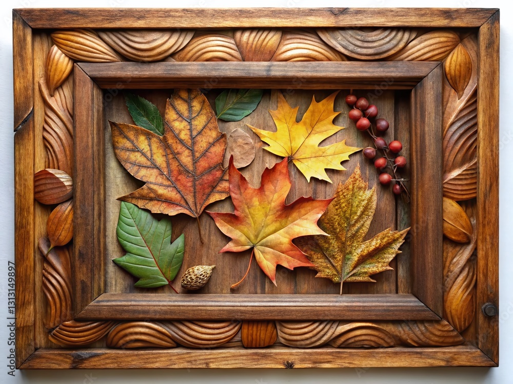 Poster abstract nature frame: intricate botanical patterns with high depth of field