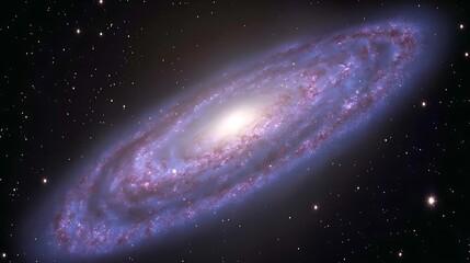 Fototapeta premium A Stunning Image of a Spiral Galaxy In Deep Space