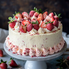 Strawberry Vanilla Cake