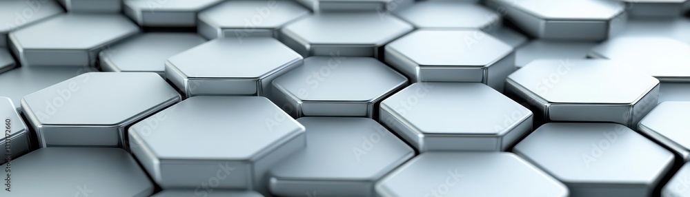 Poster intricate hexagon pattern design featuring symmetrical shapes and vibrant colors creating a modern g