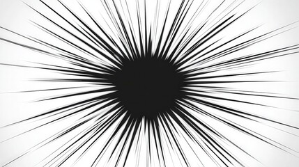 Obraz premium Explosion: Dynamic black and white image depicting a powerful burst radiating outwards, evoking a sense of energy and impact.