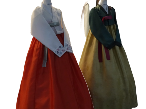 한국의 전통 의상 Hanbok 치마, 저고리 Seoul, Korea