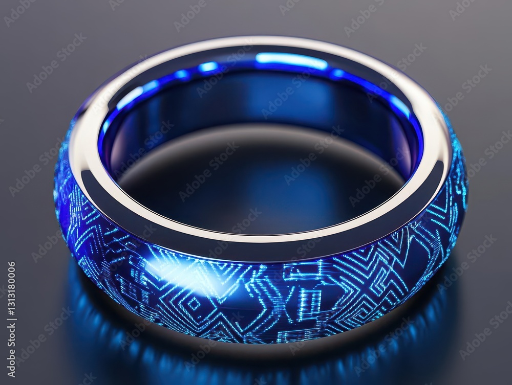 Poster elegant blue featuring intricate pattern design capturing light and reflecting beauty in a stunning 