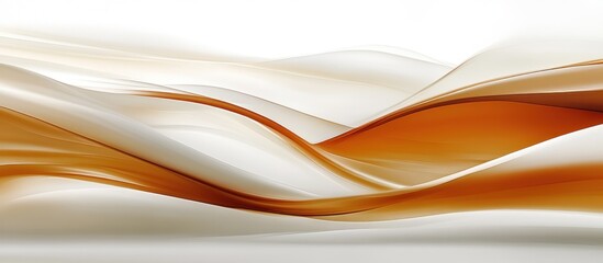 Obraz premium Abstract orange and white flowing waves.
