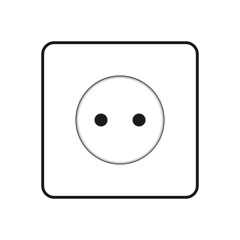 Fototapeta premium Power outlet icon. Type C outlet icons in a white color. Vector illustration