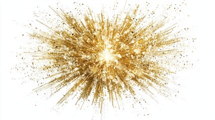 Golden Explosion with Sparkles for Celebratory Designs