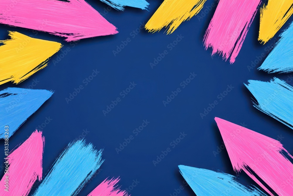Leinwandbilder A vibrant display of colorful paint strokes blending harmoniously on canvas creating a dynamic and artistic visual experience