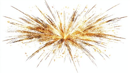 Obraz premium Golden Spark Explosion with Radiating Brightness and Shimmering Effects