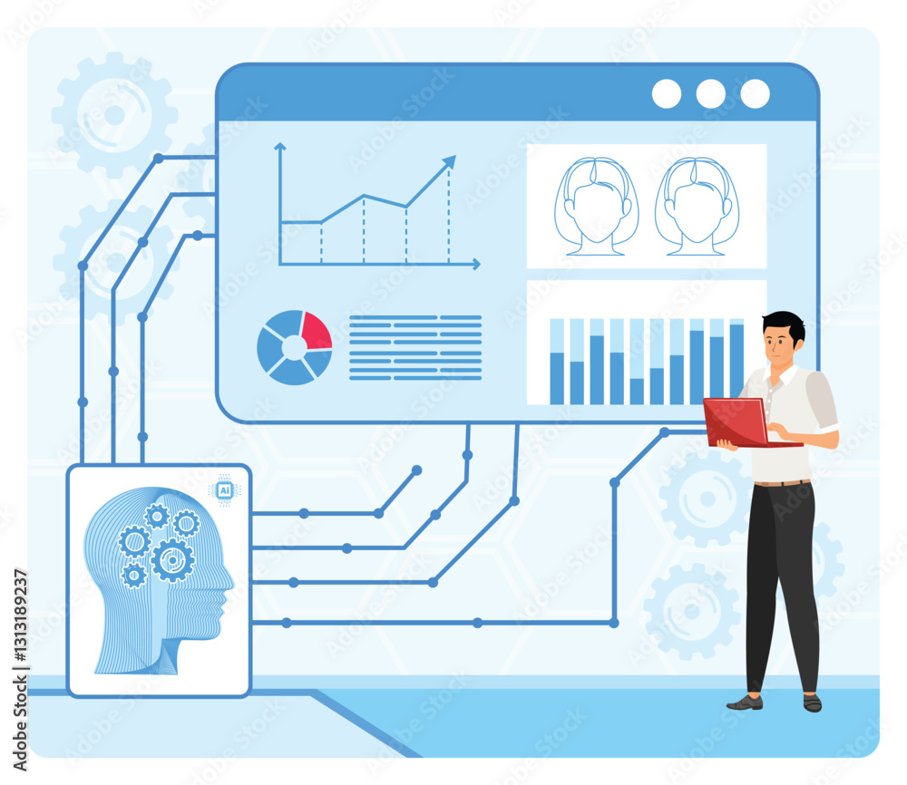 Poster ai optimized hr data analytics.