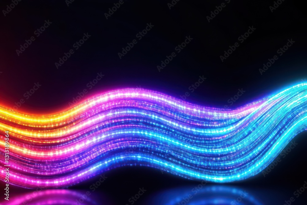 Fototapete Captivating wave of light with soft glows and reflections creating a dreamlike atmosphere and ethereal vibe
