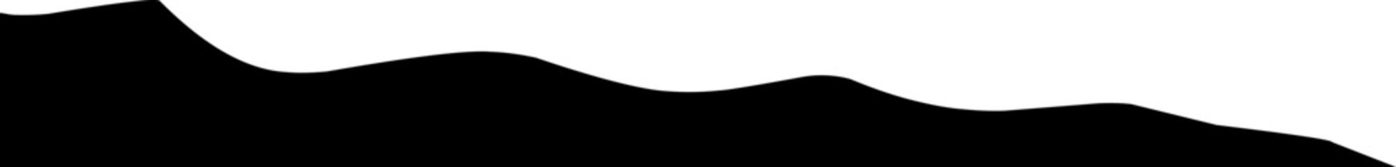 Black wavy corner suitable for modern designs, presentations, and web graphics. corner illustration