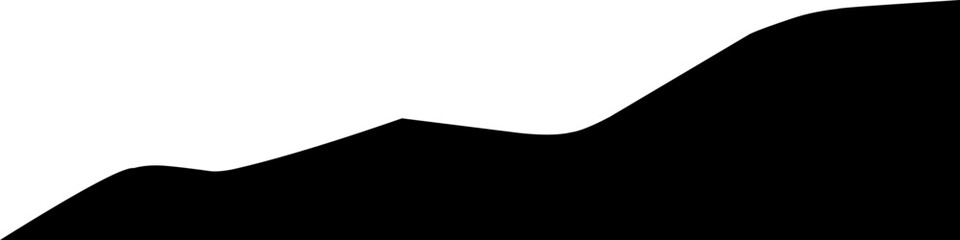Black wavy corner suitable for modern designs, presentations, and web graphics. corner illustration