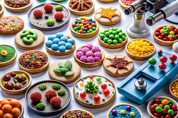 Charming Edible Science: Microscopic Cookie Crumbs & Pipette Candy Art
