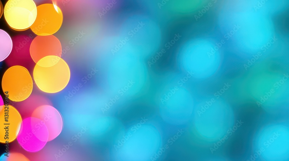 Leinwandbilder Colorful bokeh light background creating a vibrant and dynamic atmosphere perfect for festive celebrations and events