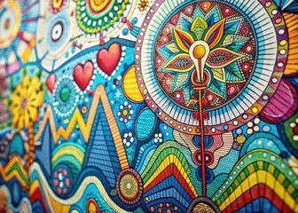 Colorful Hand-Drawn Healthcare Infographic with High Depth of Field