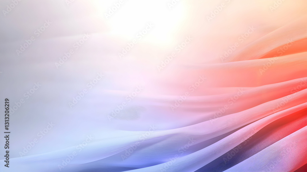 Poster an abstract image depicting flowing fabric with vibrant color gradients