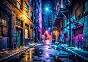 Obraz premium Simulated urban exploration, mock-up, rustle AI image.
