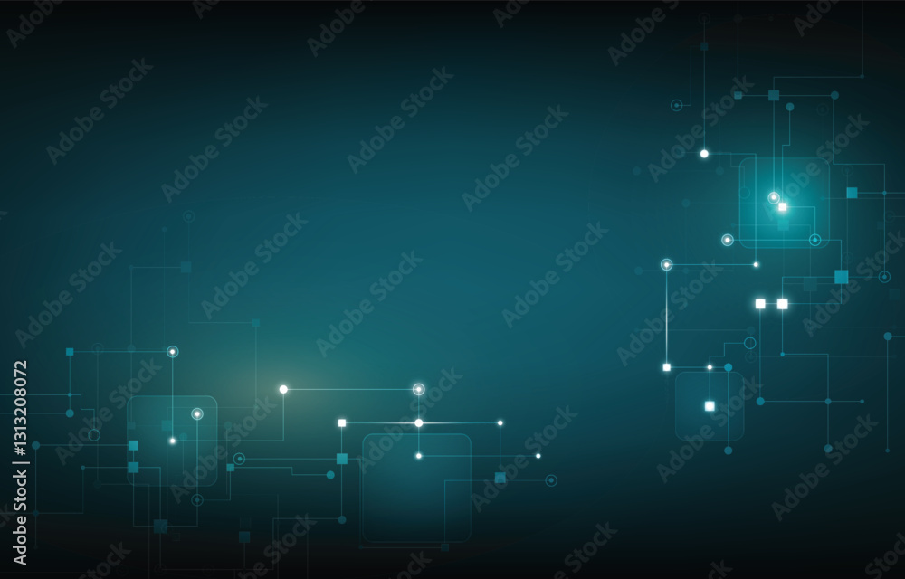 Poster technology vector cyber network concept.abstract technology background.