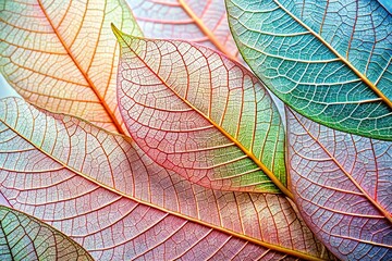 Obraz premium Delicate Leaf Line Art Pattern: Elegant Botanical Texture for Design Projects