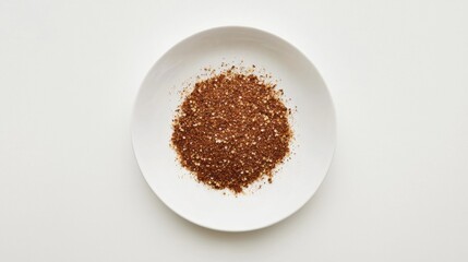 Ground Spices on White Plate in Minimalistic Kitchen Setting