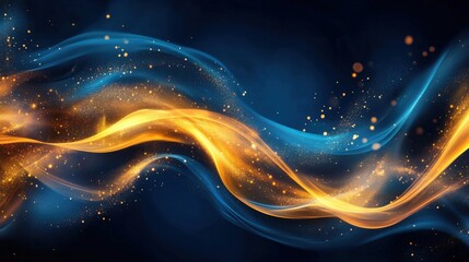Fototapeta premium Dynamic energy flow abstract visual digital art vibrant atmosphere wide angle motion concept