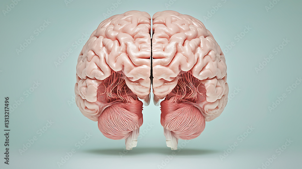 Poster exploring neural function human anatomy 3d rendered image scientific environment detailed view brain
