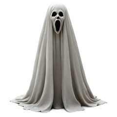 Spooky Halloween Phantom Isolated on Transparent Background &ndash; Ghostly Spirit for Trick or Treat Fun