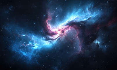 Obraz premium Cosmic Nebula, swirling galaxy