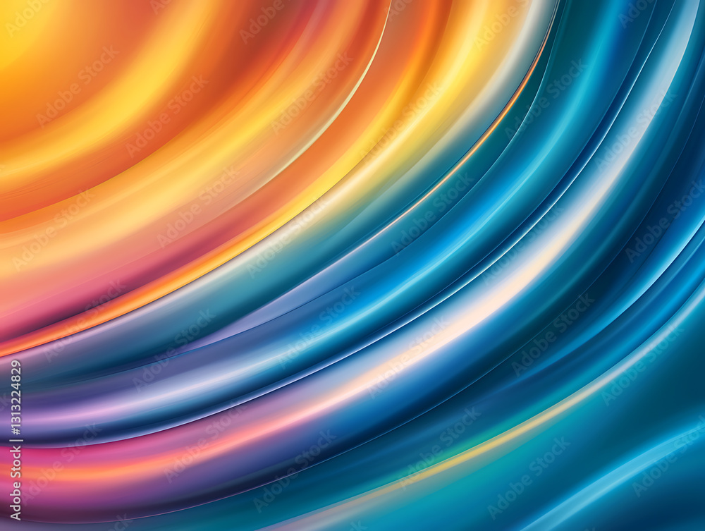 Poster dynamic wave patterns abstract art digital illustration colorful background vibrant environment crea