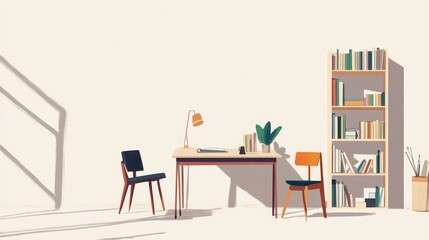 Modern Study Room Interior Design