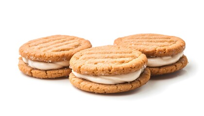 Three Delicious Peanut Butter Cream Cookies