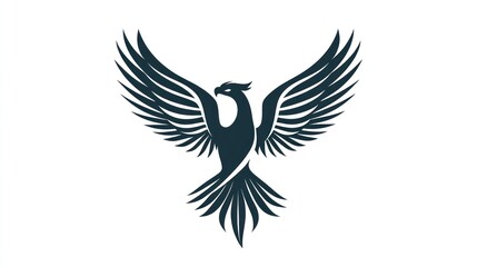 Fototapeta premium Majestic eagle soaring, symbolic graphic design, for branding