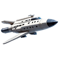 Futuristic Spaceship Concept Art Isolated on a Transparent Background for Sci-Fi and Space Designs