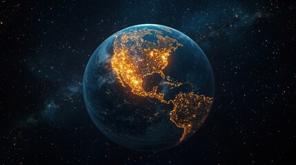 International digital business transformation concept with a connected world economy.