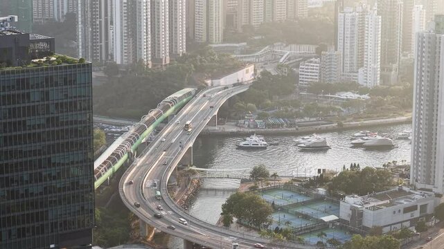 Feb 15 2025 Ap Lei Chau Bridge Hong Kong City Infrastructure View