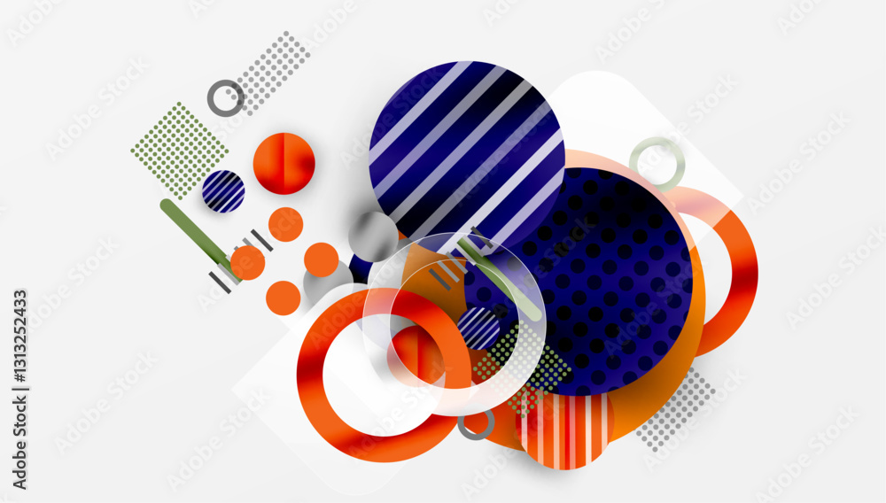 Poster Abstract background - layered geometric shapes with smooth gradients and transparency