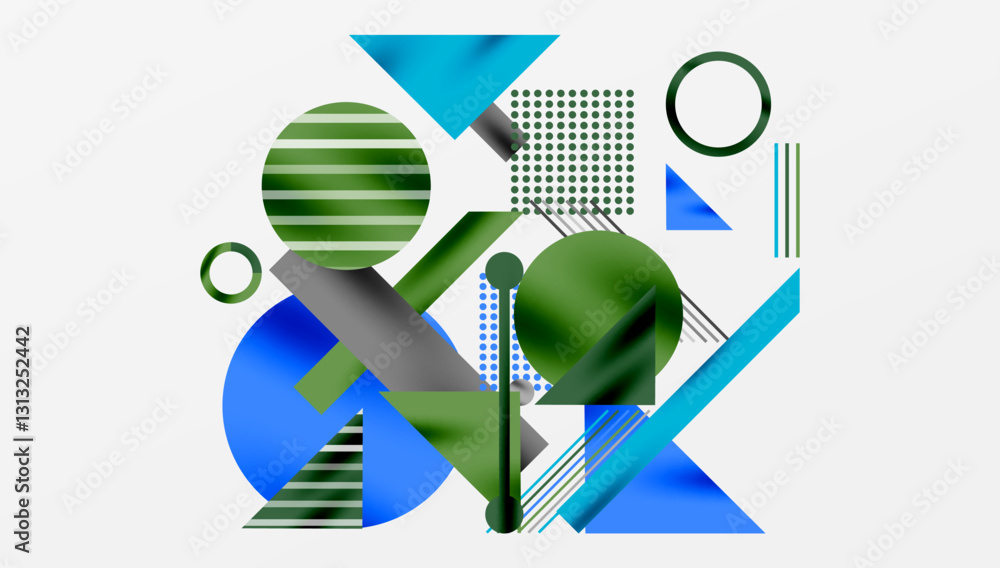 Aufkleber geometric background showcasing sharp lines, contrasting colors, and minimalistic shapes