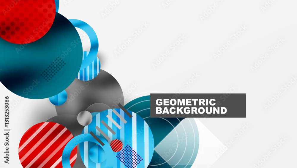 Poster Abstract background - layered geometric shapes with smooth gradients and transparency