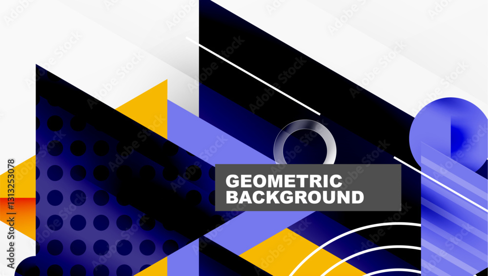 Aufkleber Modern geometric background - overlapping triangles with smooth gradients and semi-transparency