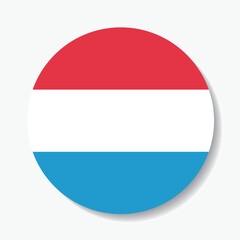 Luxembourg flag circle icon vector illustration design