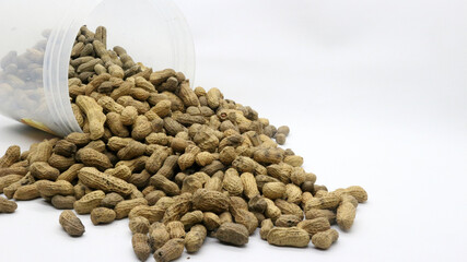 Shelled peanuts isolated