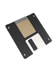 Flexible magnetic disk, floppy disk, white background