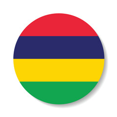 Mauritius flag circle icon vector illustration design