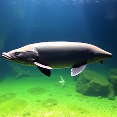 Arapaima river fish at Zoo Aquarium in Tennesse.